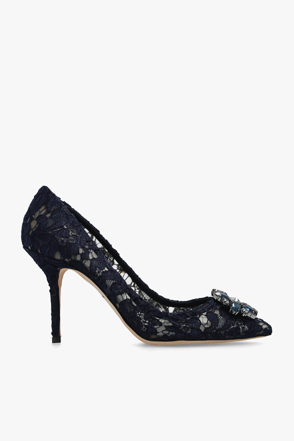 Navy lace 2025 court shoes